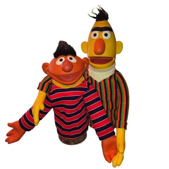 Sesame Street Toys Vintage Sesame Street Ernie Bert Puppets Muppets